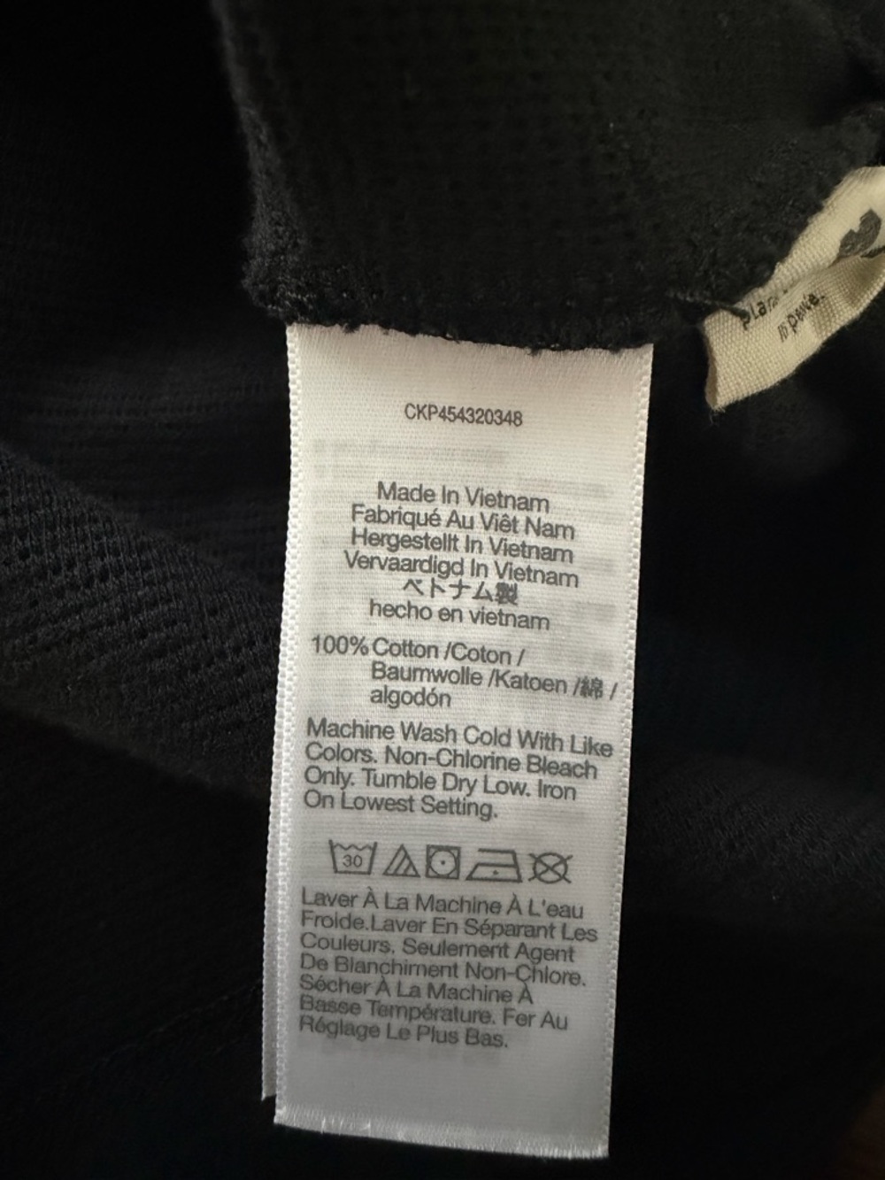 Size XL Madewell Black Tie-Shoulder Ribbed 100% Cotton Tank - Picture 7 of 7
